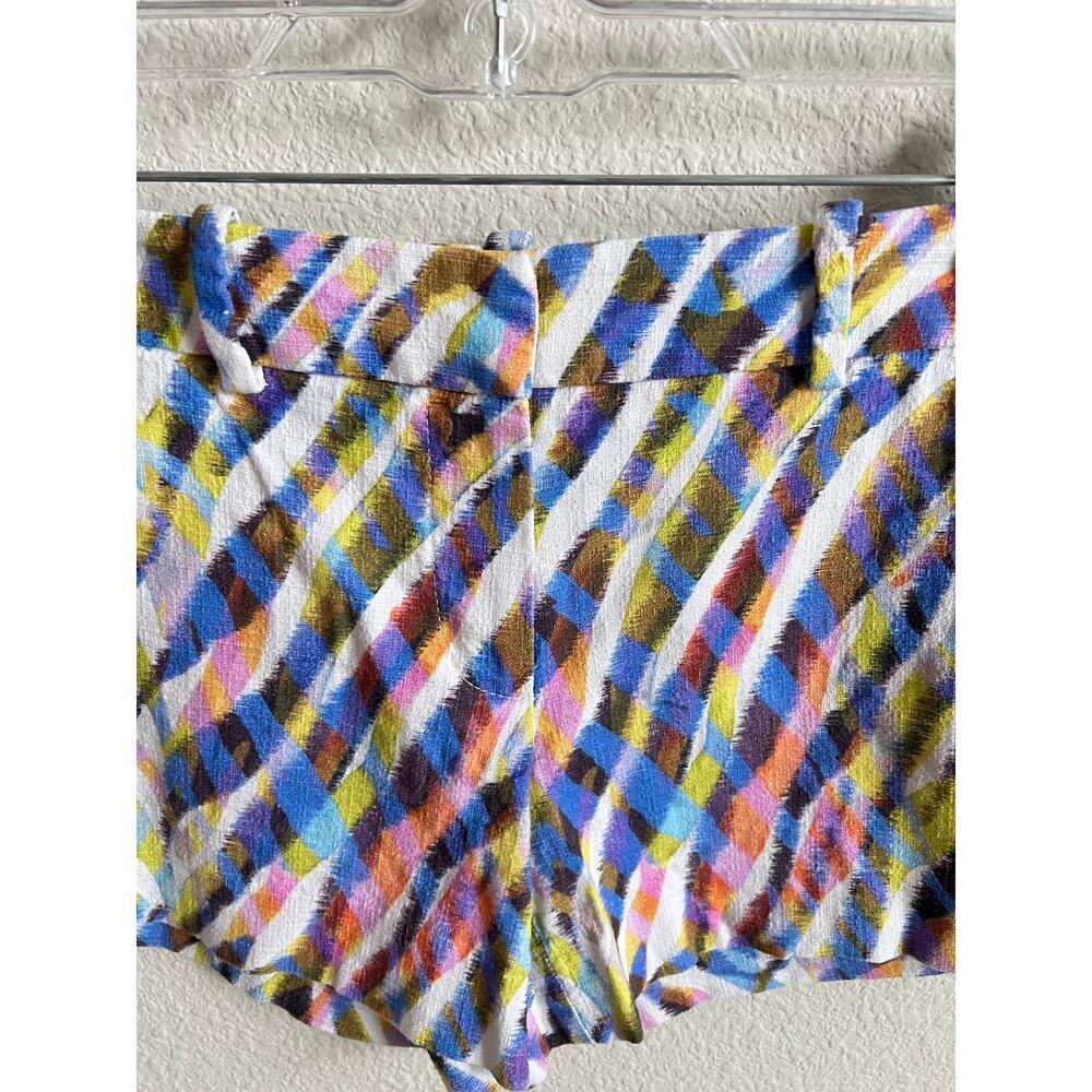 Trina Turk Colorful Zebra Print Shorts Women's 4 Rainbow Summer Bold Statement - Picture 3 of 10